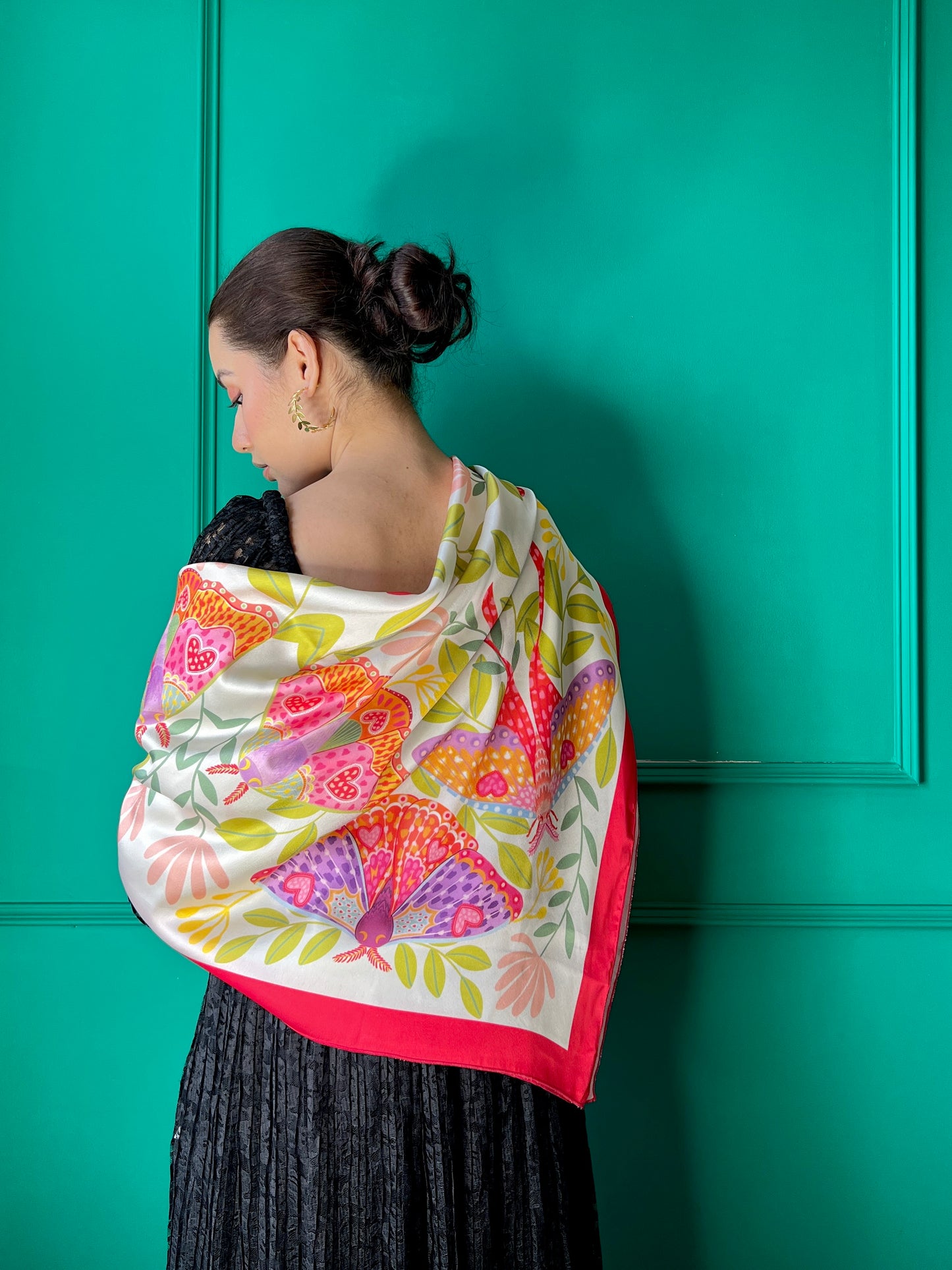 Moth Symphony Satin Scarf