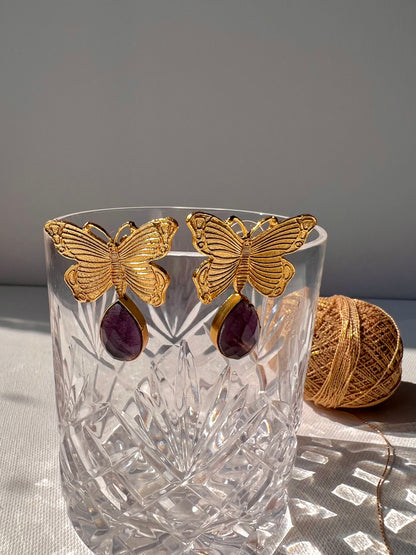 Butterfly Amethyst Drops