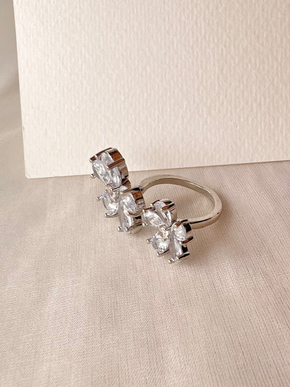 Crystal Blossom Open Ring