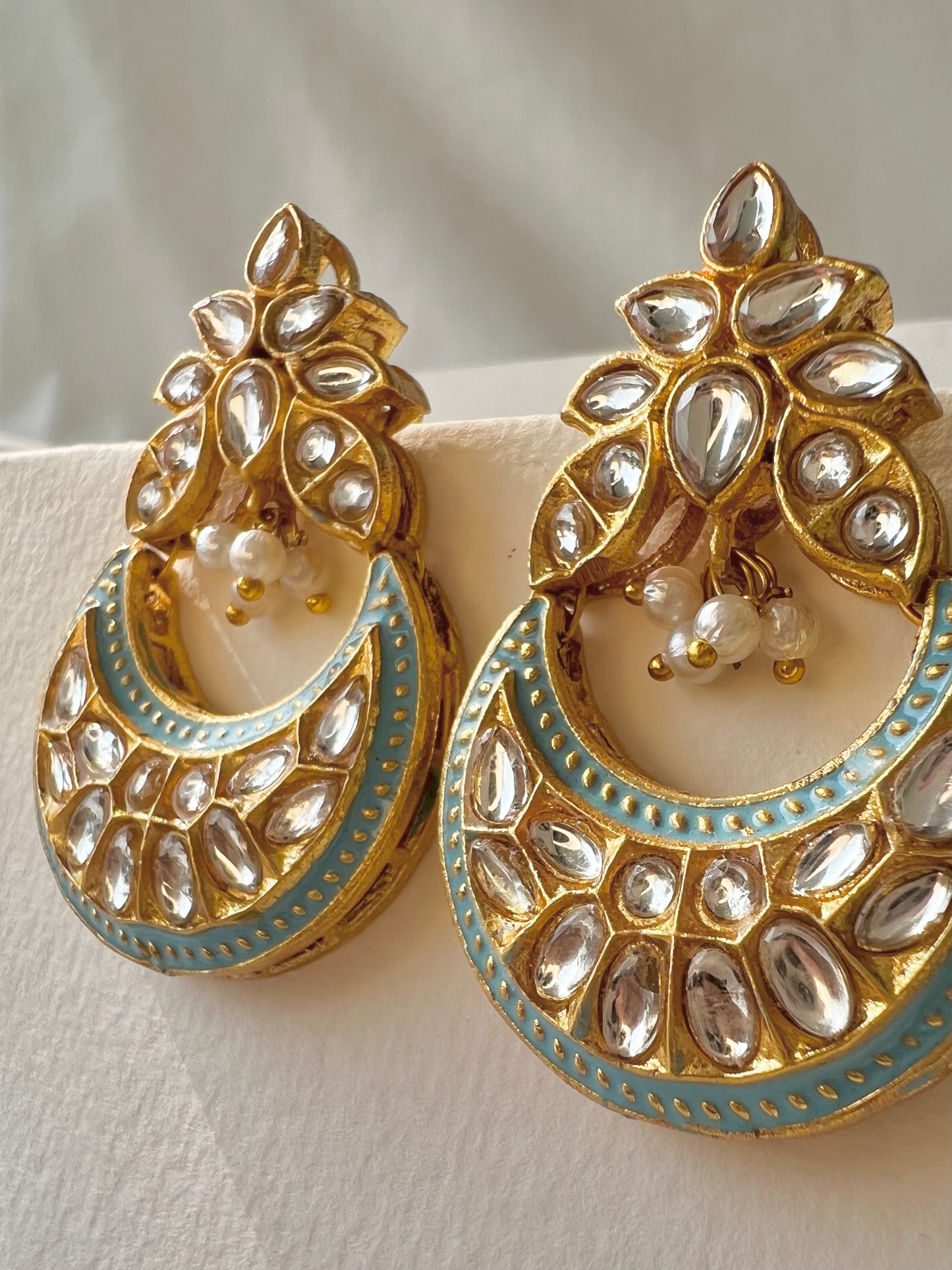 Moonlit Bloom Enamel Earrings