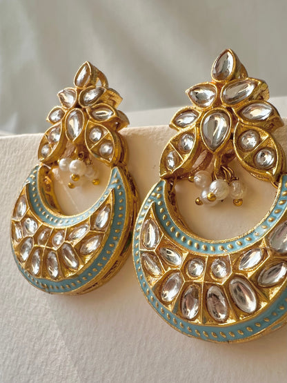 Moonlit Bloom Enamel Earrings