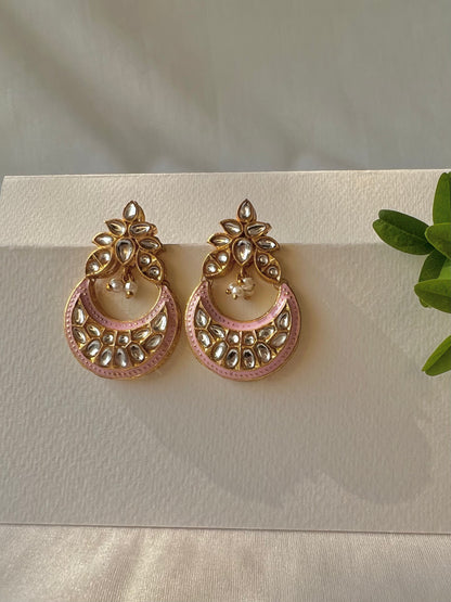 Moonlit Bloom Enamel Earrings