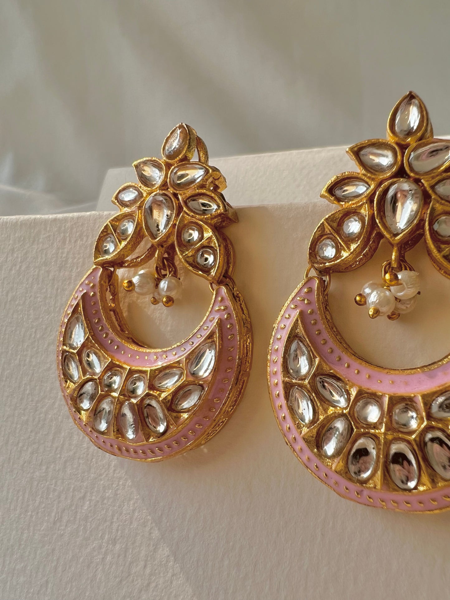 Moonlit Bloom Enamel Earrings