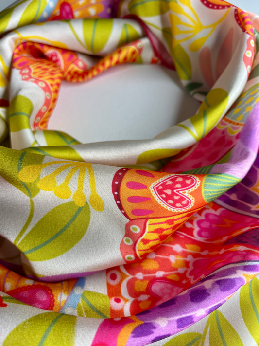 Moth Symphony Satin Scarf