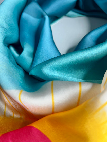 Sunlit Serenity Satin Scarf
