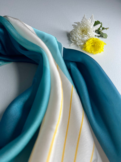 Sunlit Serenity Satin Scarf