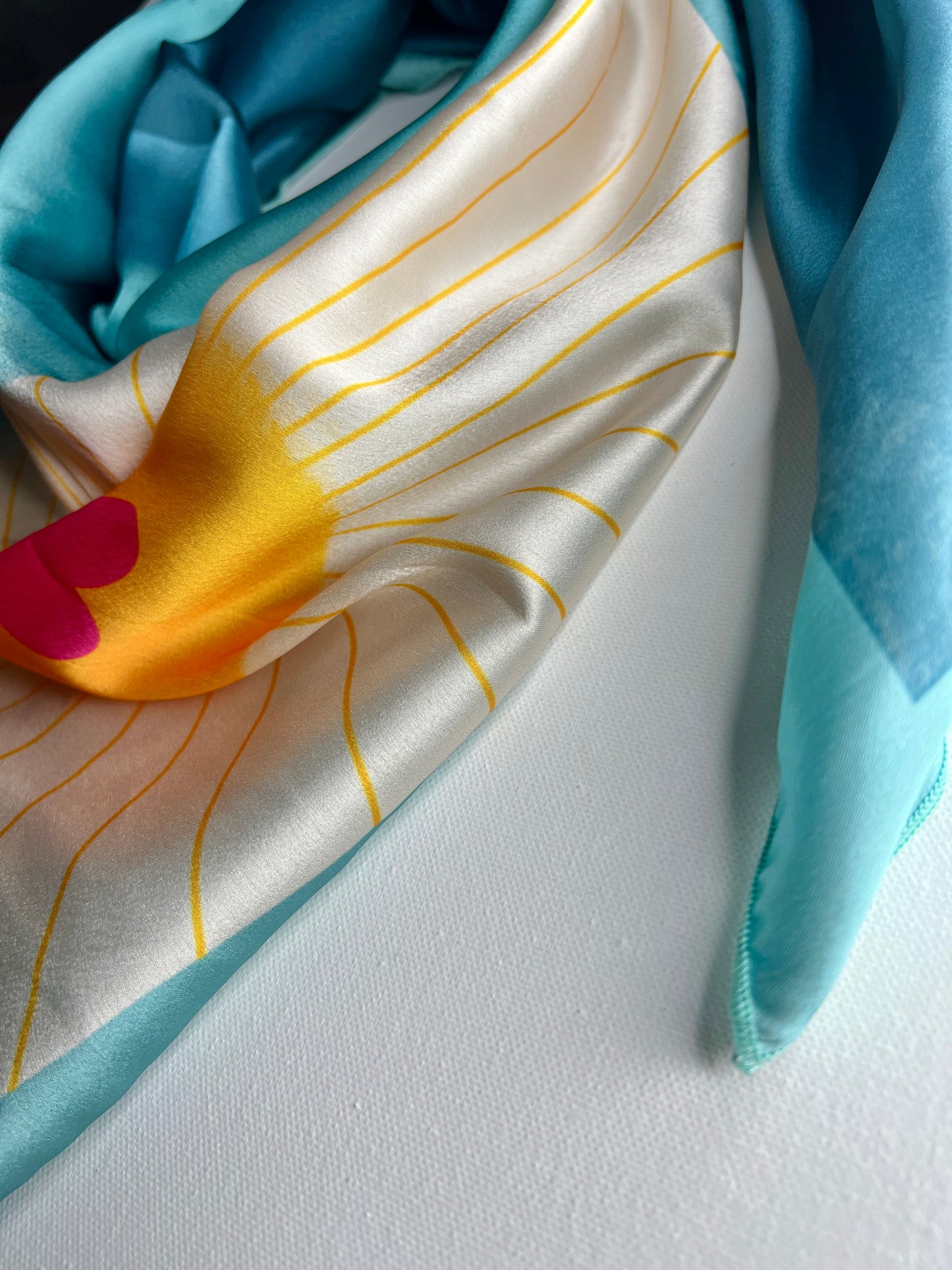 Sunlit Serenity Satin Scarf