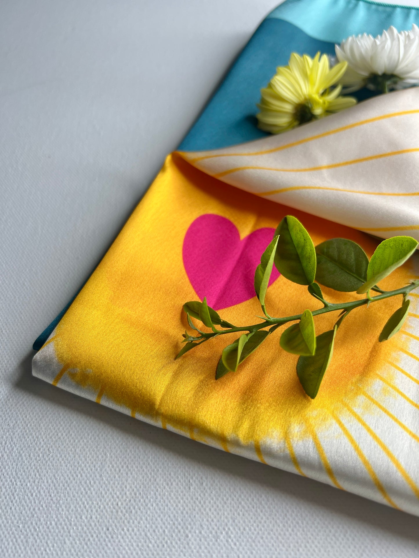 Sunlit Serenity Satin Scarf